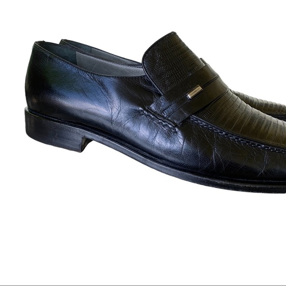Moreschi Mens Black Leather Italian Loafers main image 7